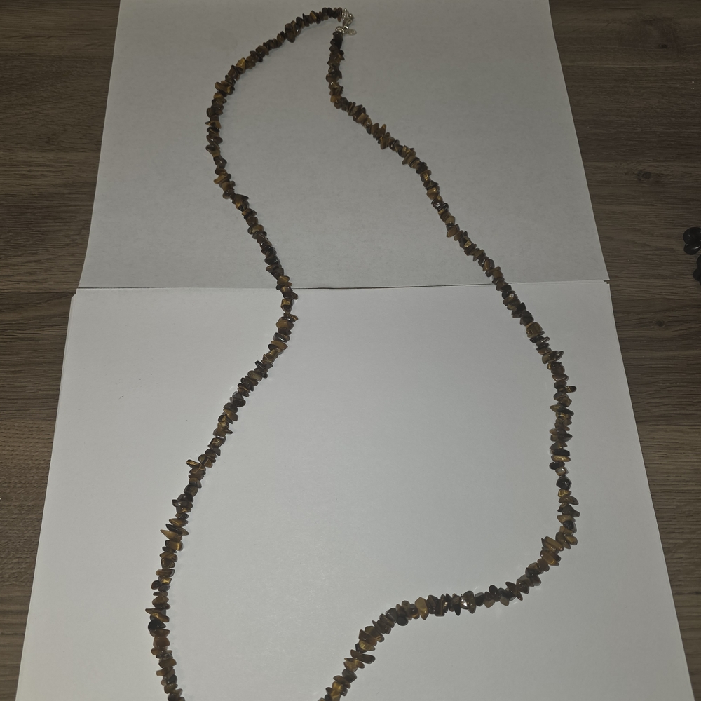 Elegant Brown Stone Necklace